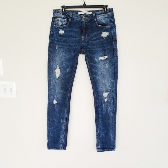 Zara Denim - Zara TRAFALUC Distressed Skinny Jeans Size 6